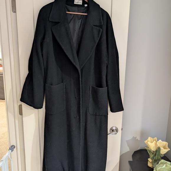 London Fog Wool Jacket With Waist Tie Size 12 - Picture 1 of 9